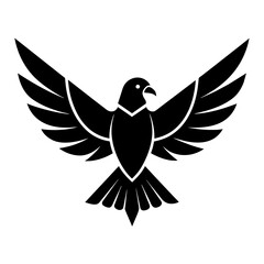 Flying falcon bird logo icon vector illustration 