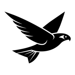 Flying falcon bird logo icon vector illustration 