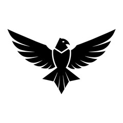 Flying falcon bird logo icon vector illustration 