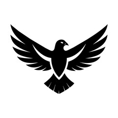 Flying falcon bird logo icon vector illustration 