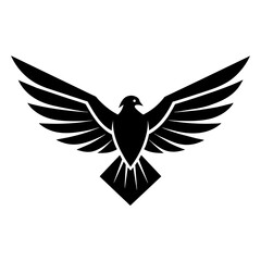 Flying falcon bird logo icon vector illustration 