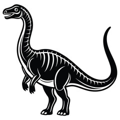 Amargasaurus dinosaur goes icon vector silhouette 