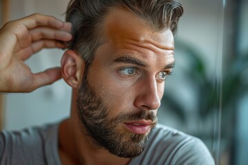 Obraz premium An intelligent-looking small dog with glasses posing in a kitchen suggesting a homely, caring environment