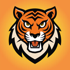 Tiger mascot logo design tiger vector illustration