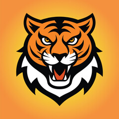 Tiger mascot logo design tiger vector illustration