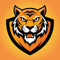Tiger mascot logo design tiger vector illustration