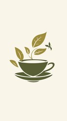 Serenity Inspired Logo Concept for Tea Brand Generative AI