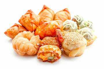 dimsum or momoes isolated white background