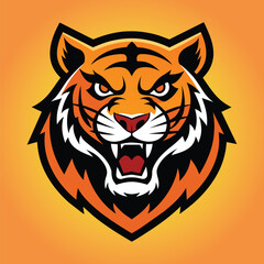 Tiger mascot logo design tiger vector illustration