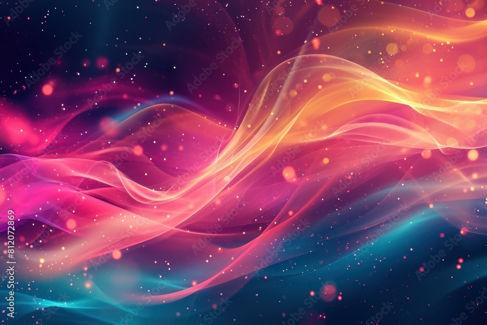 Poster luminescent abstract lines glowing. speed effect. generate ai