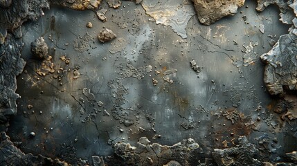 concrete wall with cracks, empty concrete background, AI generation