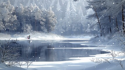 Mystical Winter Wonderland: Silver-clad Fantasy Landscape