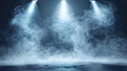 blue smoky studio background