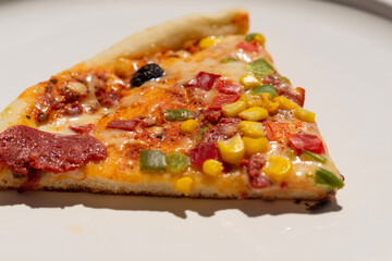 pizza with tomato and cheese