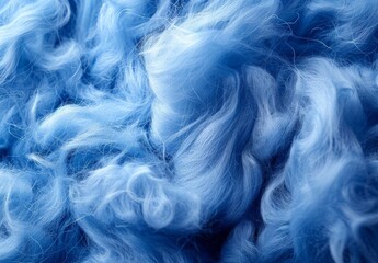 Obraz premium Close-up view of blue felting wool background