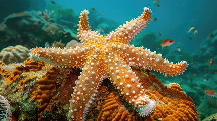 Underwater Beauty: Brittle Starfish on Flores Island Coral Reef, Indonesia. A Stunning Dive Travel