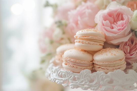traditional french colorful macaroons