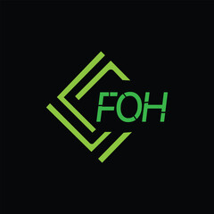 FOH Letter Initial Logo Design Template Vector Illustration