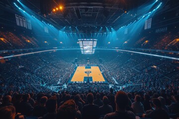 Hoops Frenzy: Spectators Engrossed in Championship Game