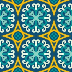 Seamless Ikat ethnic traditional pattern geometric abstract folklore ornament Tribal ethnic...