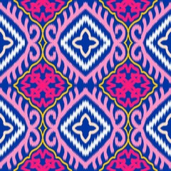 Seamless Ikat ethnic traditional pattern geometric abstract folklore ornament Tribal ethnic illustration background