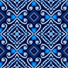Seamless Ikat ethnic traditional pattern geometric abstract folklore ornament Tribal ethnic...
