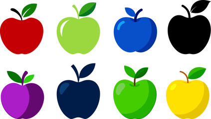 Set of apple vector illustration