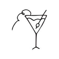cocktail. drink. drink. alcohol bar. beach bar. doodle drawing. Doodle. vector. on a colored background.black and white. sweet. ice. chilled. the fever is quenching.