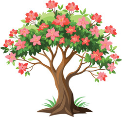 Fototapeta premium Azalea tree illustration