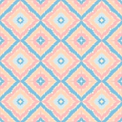 Seamless Ikat ethnic traditional Textile pattern geometric abstract folklore ornament Tribal ethnic illustration background design for print, clothing, scarf