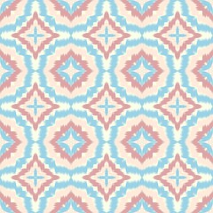 Seamless Ikat ethnic traditional Textile pattern geometric abstract folklore ornament Tribal ethnic illustration background design for print, clothing, scarf