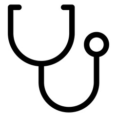 stethoscope line icon isolated on white background