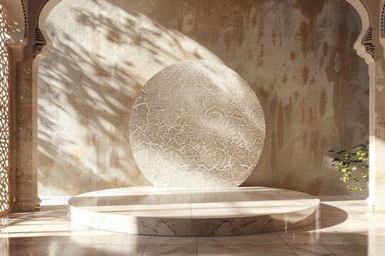 White Sculpture Next to Wall in Room