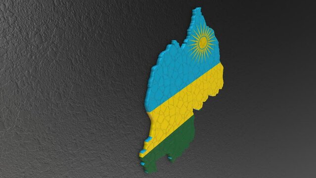 Rwanda map 3d. 3d map of Rwanda.