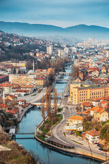 Sarajevo's enchanting cityscape, nestled amidst rolling hills, captures the essence of Bosnia's...