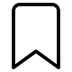 bookmark line icon isolated on white background