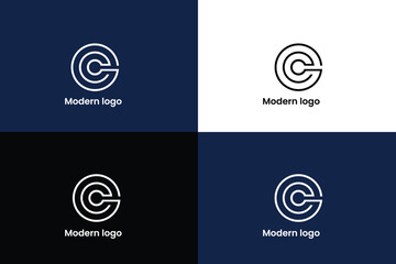 letter c lineart logo, letter co lineart logo, letter c and connection icon logo, logomark, brandmark