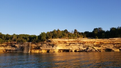 Pictured Rocks.  Mountains and Water.