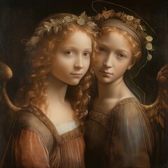 Portrait of two angels