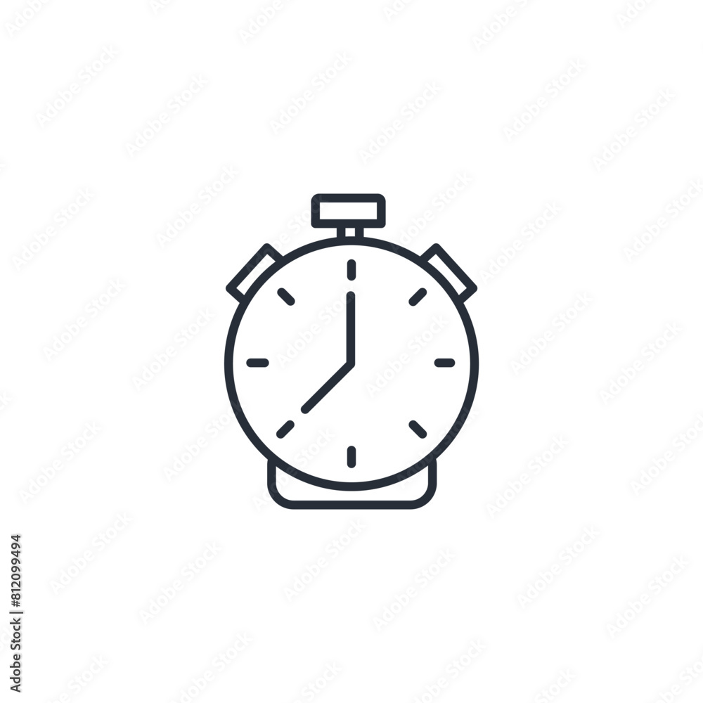 Poster timer icon. vector.editable stroke.linear style sign for use web design,logo.symbol illustration.
