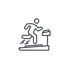 Treadmill icon. vector.Editable stroke.linear style sign for use web design,logo.Symbol illustration.