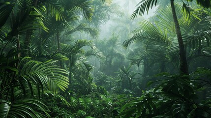 Naklejka premium ジュラ紀のジャングル3