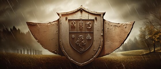 Imagery of a shield protecting a home, symbolizing the importance of home insurance