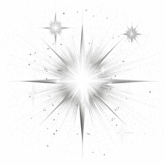 Star burst on white background. Generative AI
