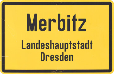 Ortsschild Dresden Merbitz