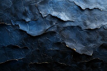 A black, dark and blue textured wall, high quality, high resolution