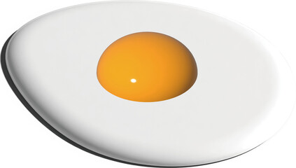 fried egg on a white background