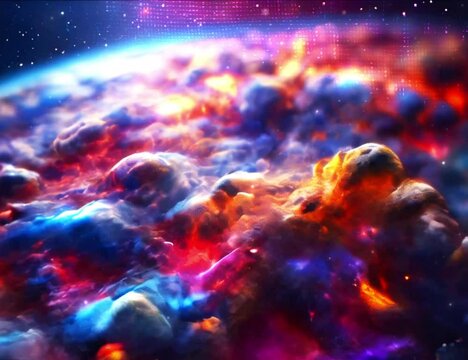 Colorful space galaxy cloud nebula Stary night cosmos