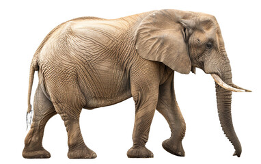 Fototapeta premium African elephant on white background,png