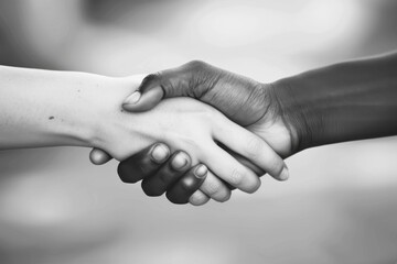 Diverse Handshake Close-up, Unity Concept